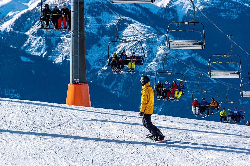 Snowboarder on a Utah Slope